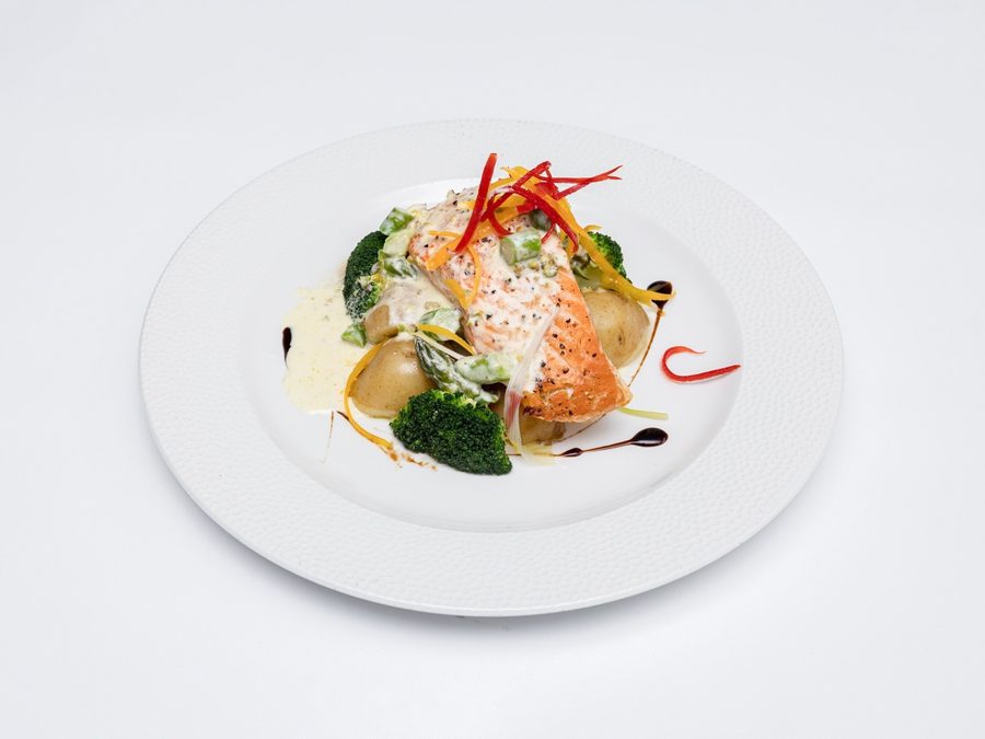 Roasted salmon fillet